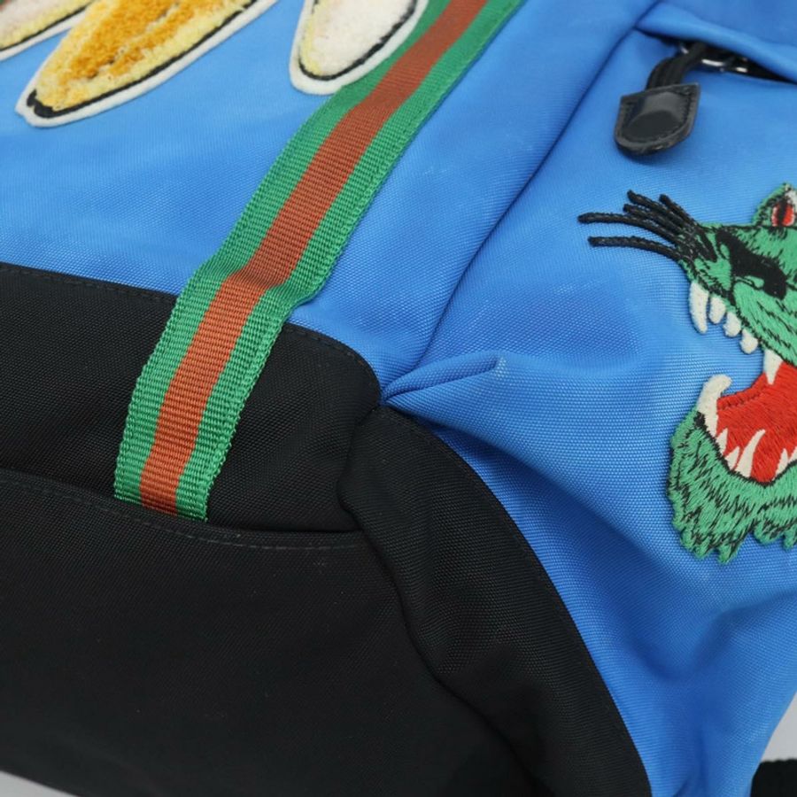 【日本直送】GUCCI帆布雙肩包 藍黑色 429037 正品 ka5328A-9