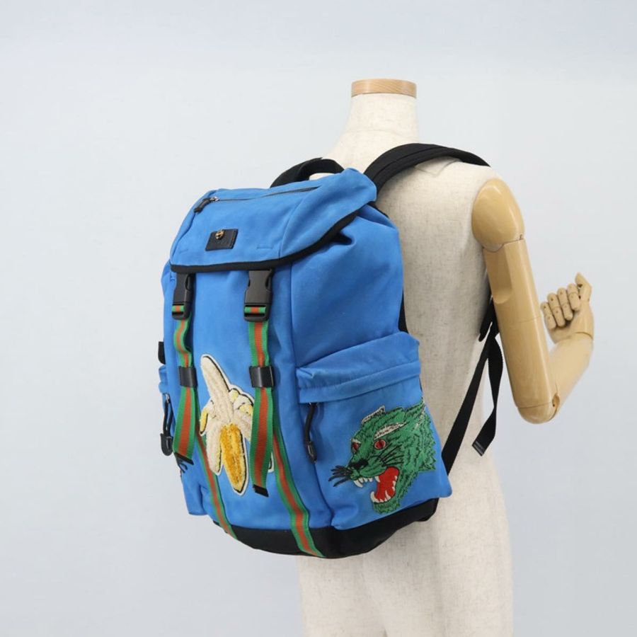 【日本直送】GUCCI帆布雙肩包 藍黑色 429037 正品 ka5328A-30
