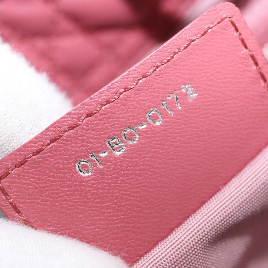 【日本直送】Christian Dior Canage 手提包 羊皮 粉紅色 銀色 正品 ka5330V-25