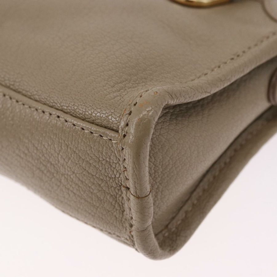 【日本直送】BALENCIAGA 迷你都會手袋 皮革 兩用 米色 金色色調 453293 正品 ka5352V-14