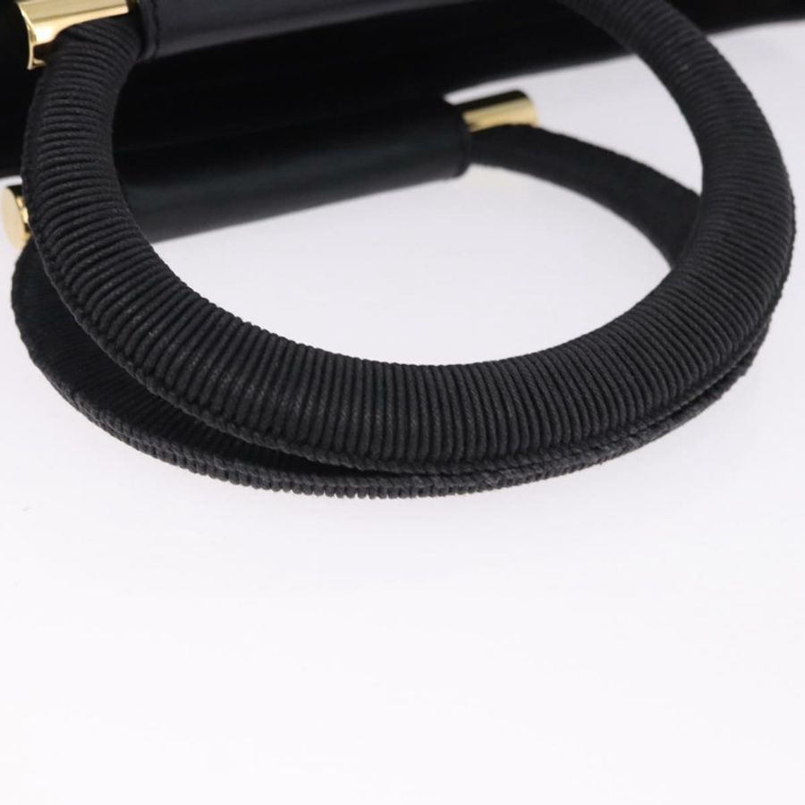 【日本直送】CELINE 手提包 皮革 2way 黑色 金色色調 Auth ka5384V-6