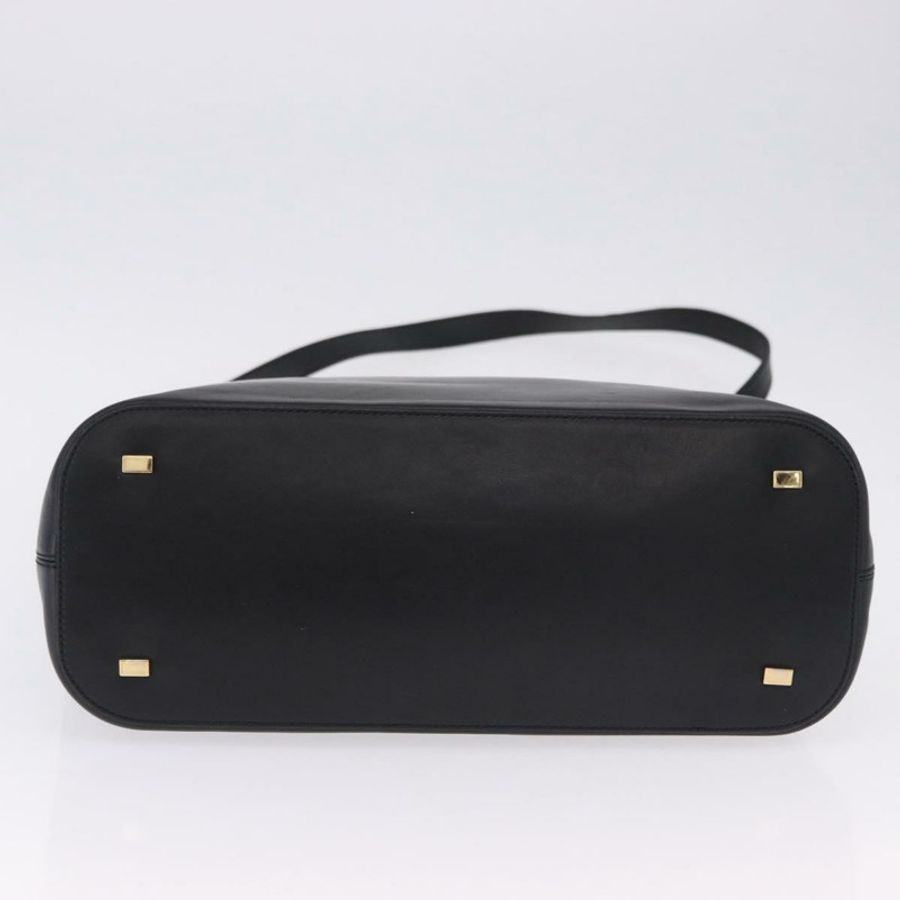 【日本直送】CELINE 手提包 皮革 2way 黑色 金色色調 Auth ka5384V-10