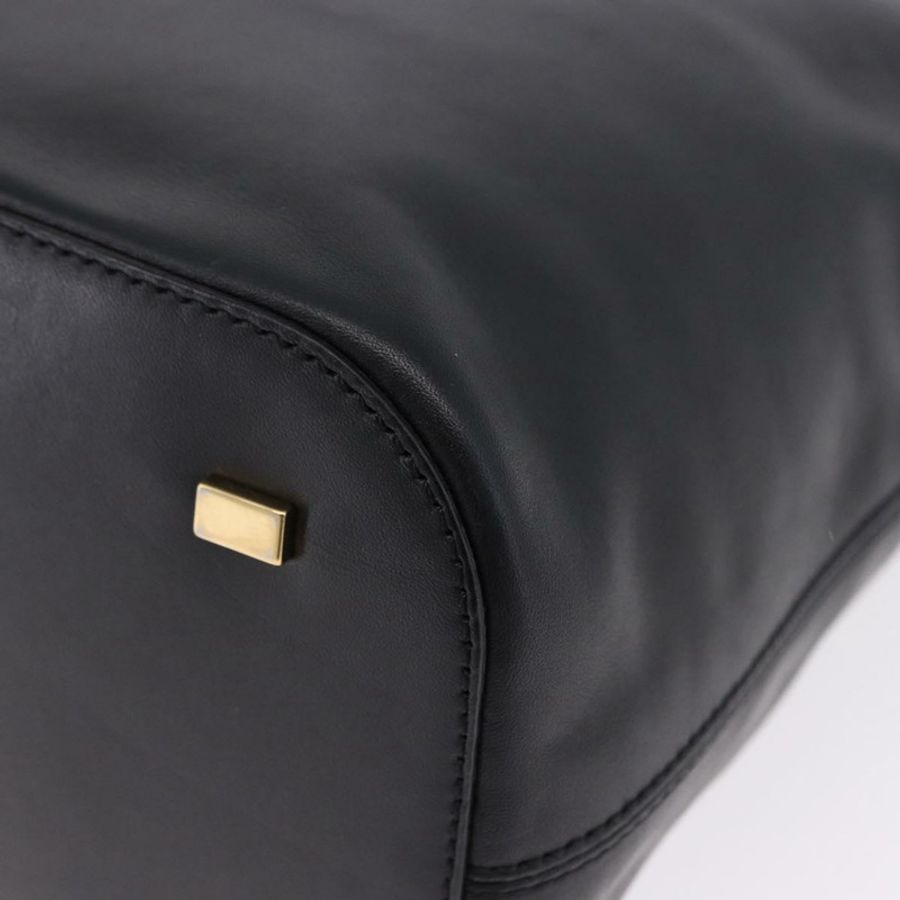 【日本直送】CELINE 手提包 皮革 2way 黑色 金色色調 Auth ka5384V-12
