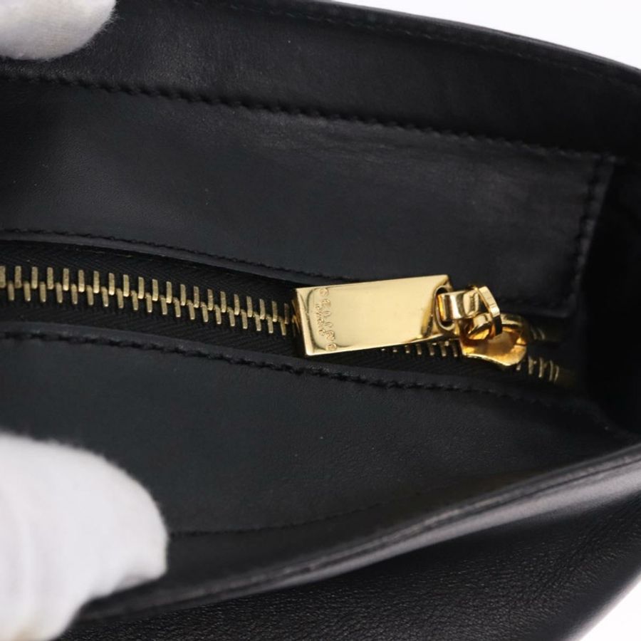 【日本直送】CELINE 手提包 皮革 2way 黑色 金色色調 Auth ka5384V-16