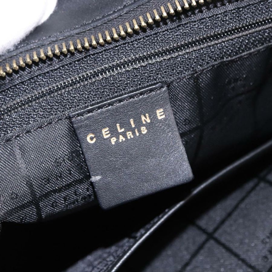 【日本直送】CELINE 手提包 皮革 2way 黑色 金色色調 Auth ka5384V-17