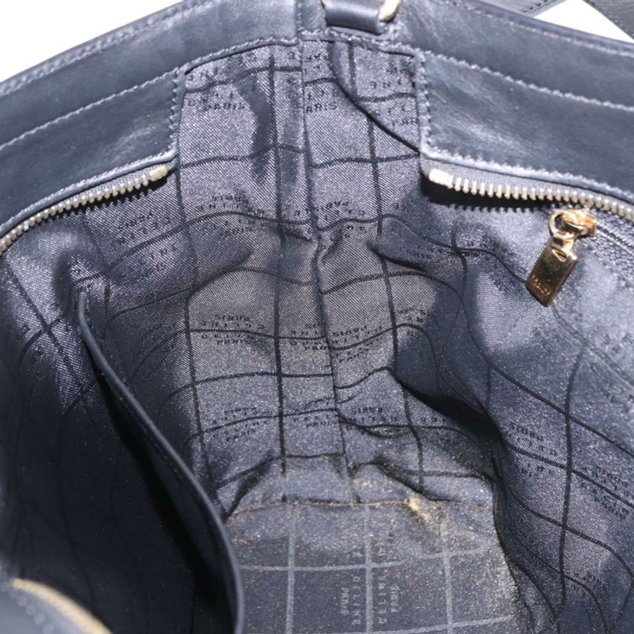 【日本直送】CELINE 手提包 皮革 2way 黑色 金色色調 Auth ka5384V-20
