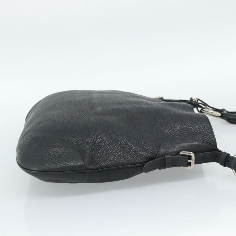 【日本直送】PRADA 黑色銀色皮革肩背包 正品 ka5401V-4