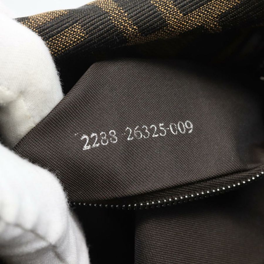 【日本直送】FENDI Zucca帆布Mamma Baguette單肩包 黑色棕色 正品 BA14103V-20