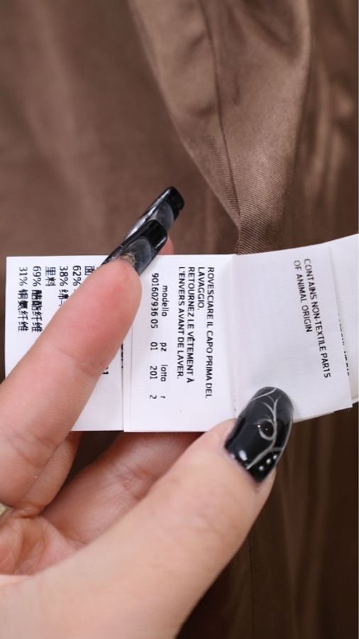 Maxmara棕色双排扣大衣外套-23