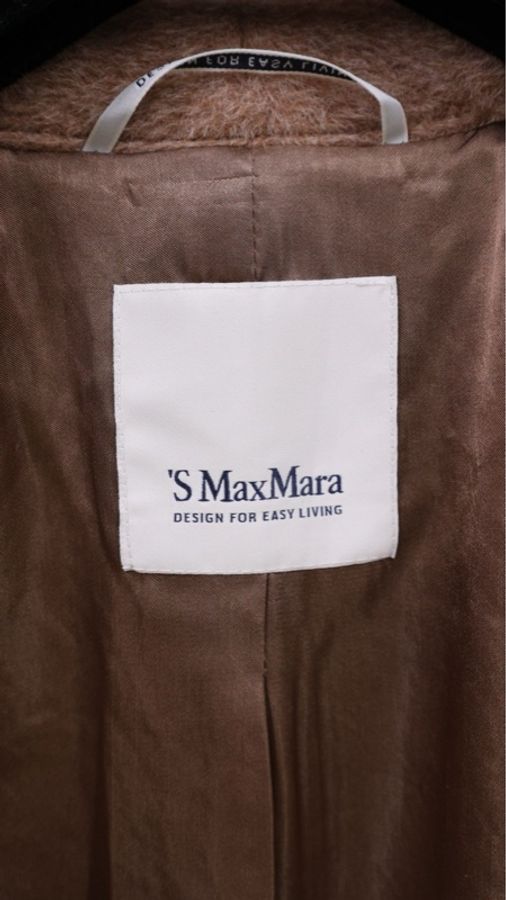 Maxmara棕色双排扣大衣外套-28