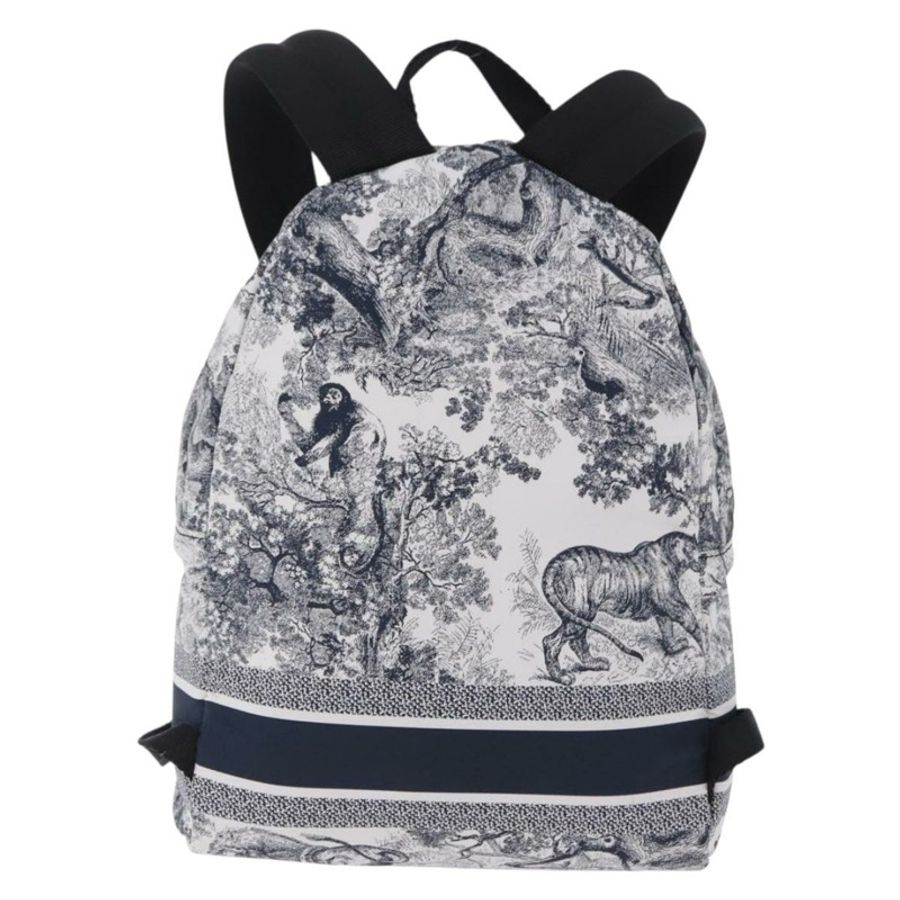 【日本直送】Christian Dior Toile de Jouy 雙肩包 尼龍 海軍藍 白色 正品 ka5416M-2