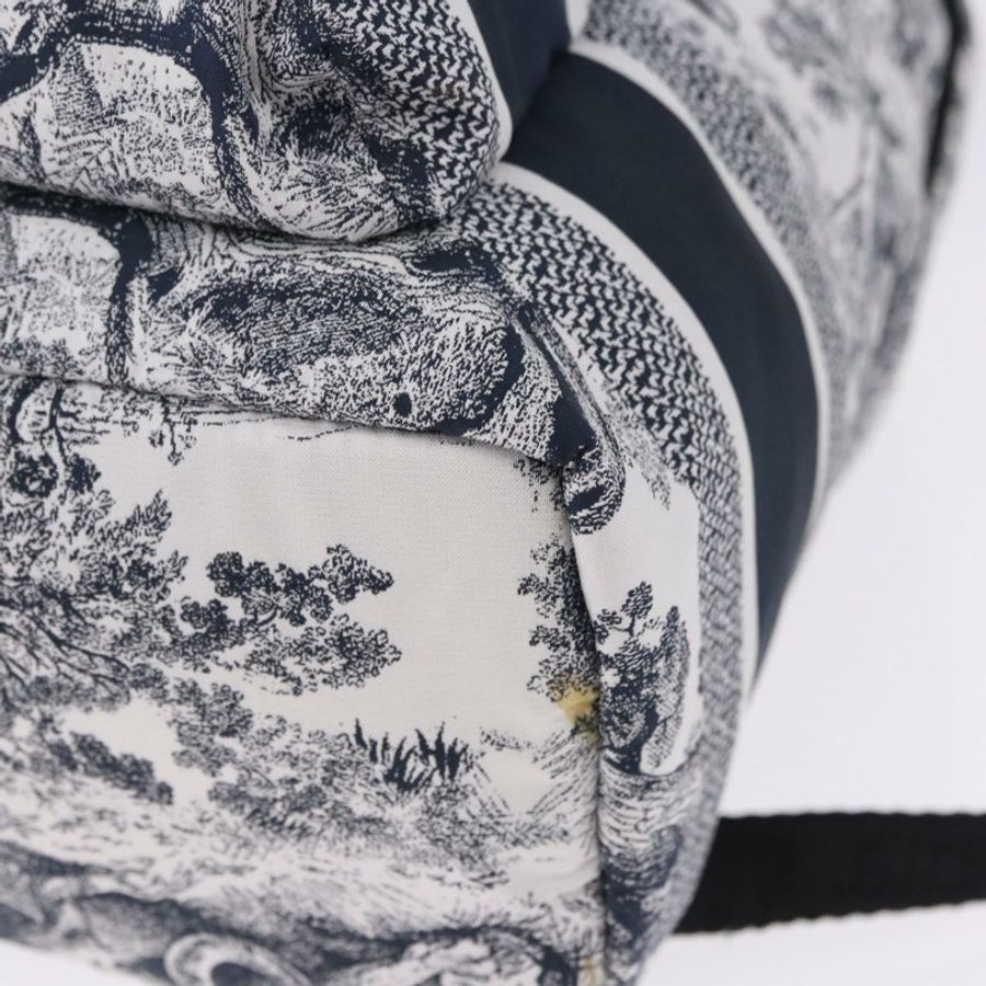 【日本直送】Christian Dior Toile de Jouy 雙肩包 尼龍 海軍藍 白色 正品 ka5416M-12