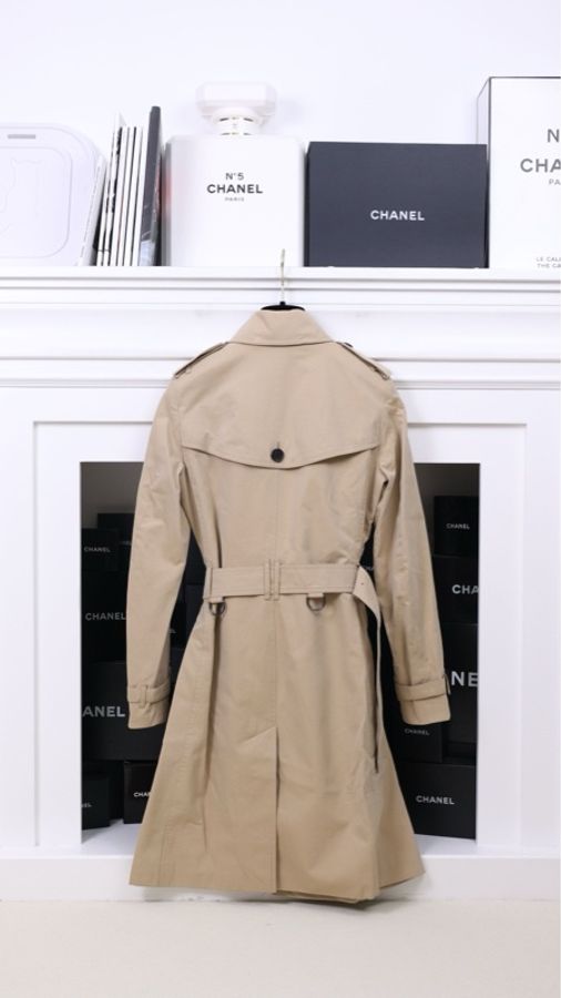 burberry卡其色双排扣风衣大衣外套-1