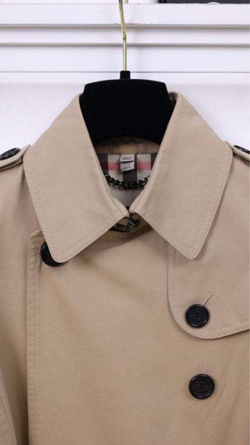 burberry卡其色双排扣风衣大衣外套-5