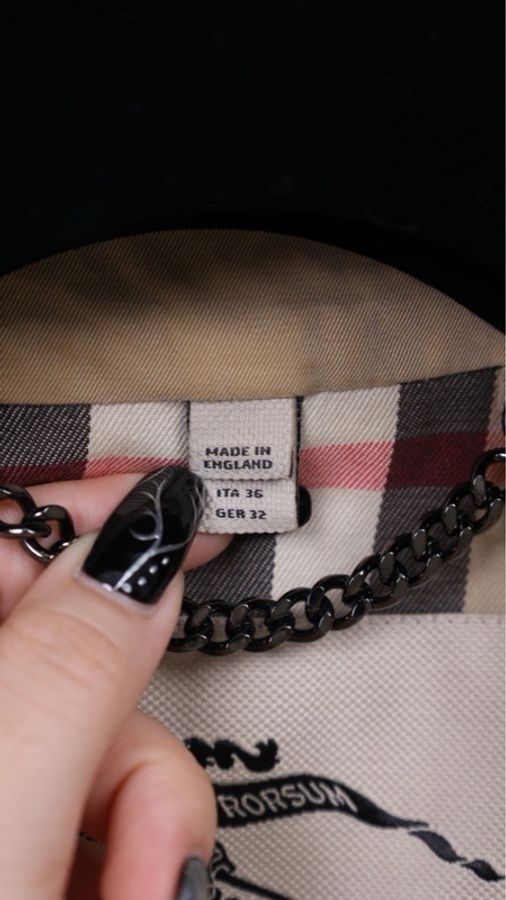 burberry卡其色双排扣风衣大衣外套-9