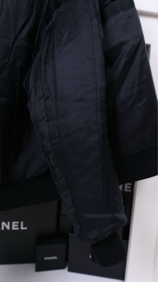 Givenchy黑金滚边印花棉服外套-12