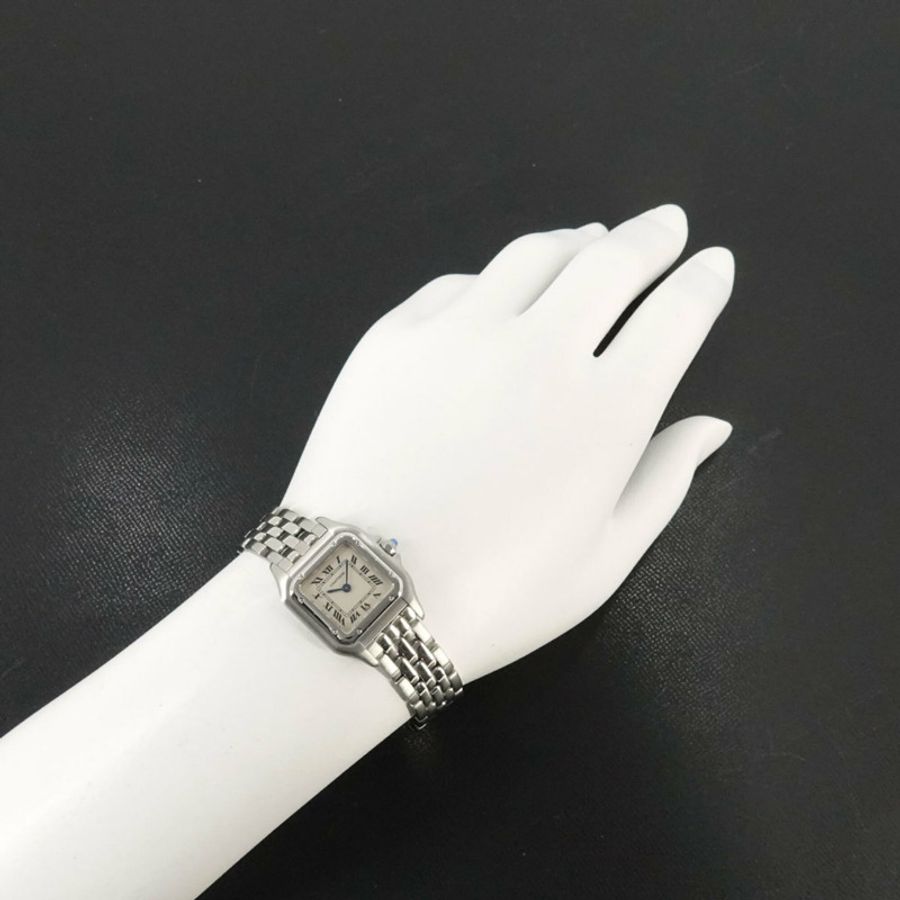 卡地亞 Panthère SM W25033P5 女士腕錶,象牙色,石英錶-3