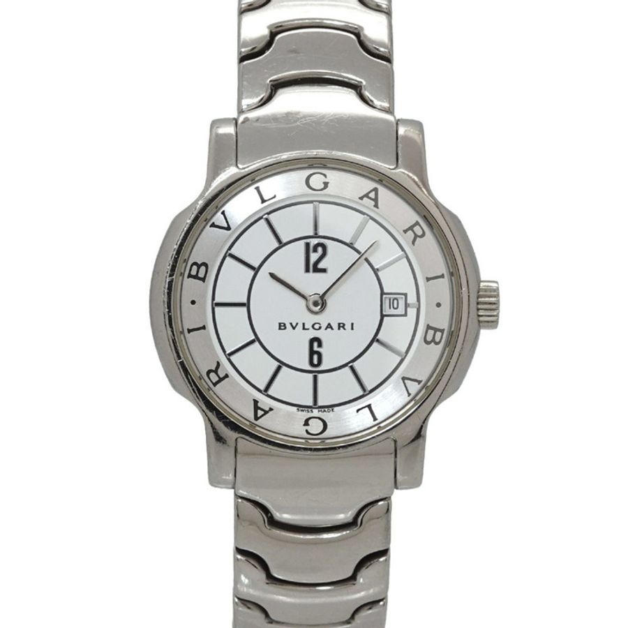 寶格麗 (Bulgari) Solo Tempo ST29S 女士腕錶,日期顯示,白色,石英錶-0