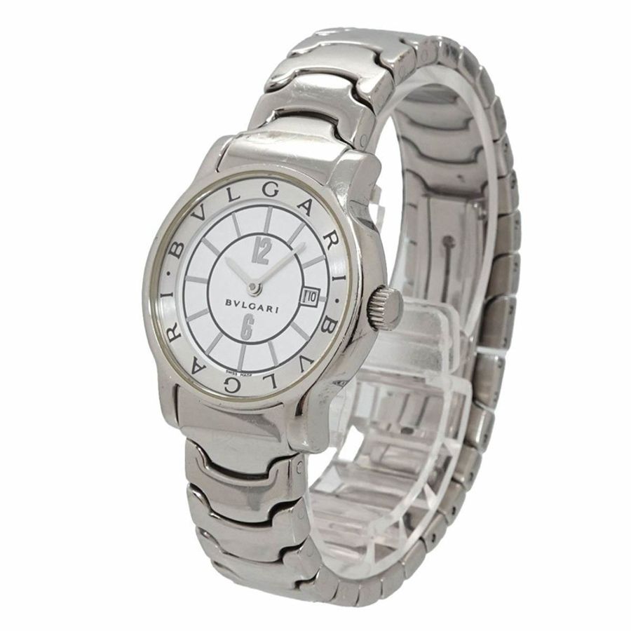 寶格麗 (Bulgari) Solo Tempo ST29S 女士腕錶,日期顯示,白色,石英錶-2