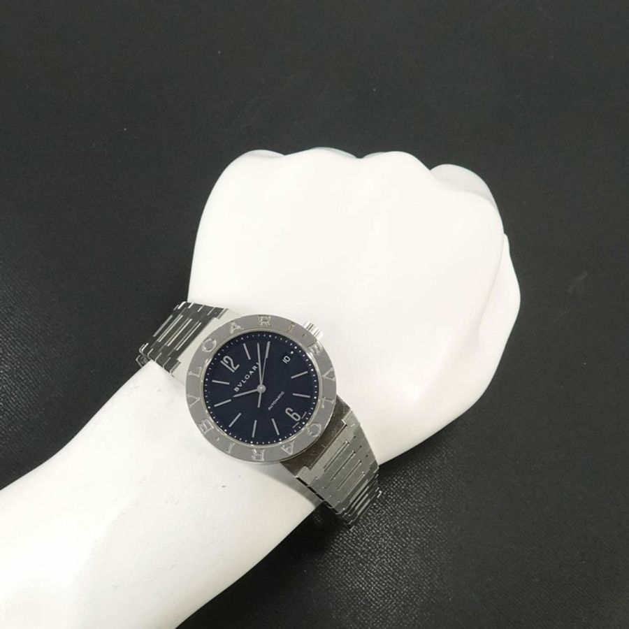 寶格麗 BB38SSAUTO 男士腕錶,日期顯示,黑色,自動上鍊腕錶-2