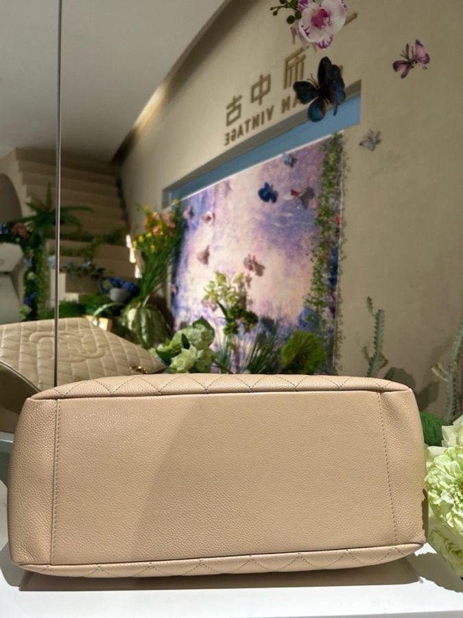 Chanel 香奈兒 單肩包 奶茶色gst15開-3