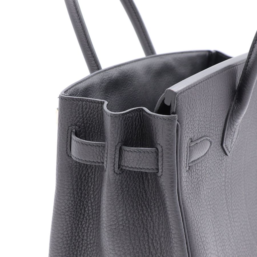 【全配有購證】Hermes 愛馬仕 鉑金包 Birkin30 黑金 89 Noir 手提包-26