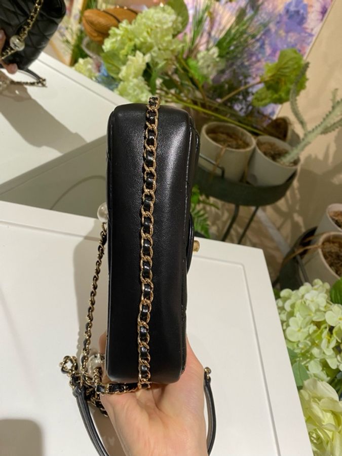 Chanel 香奈兒 珍珠鏈條大mini 29開-2