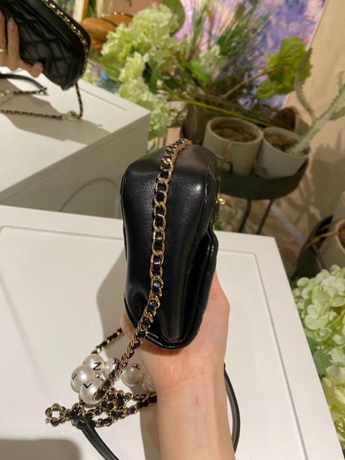 Chanel 香奈兒 珍珠鏈條大mini 29開-3