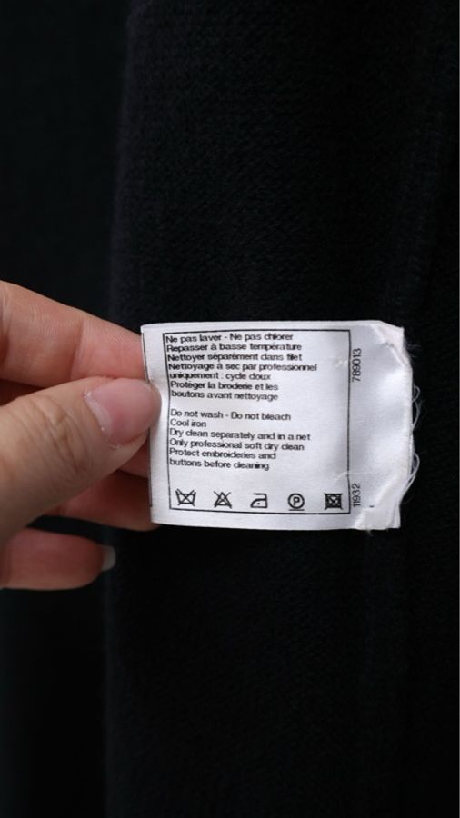 Chanel 09年黑色针织小鹿图案短袖连衣裙-17