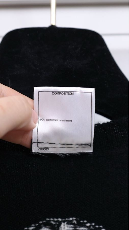 Chanel 09年黑色针织小鹿图案短袖连衣裙-19