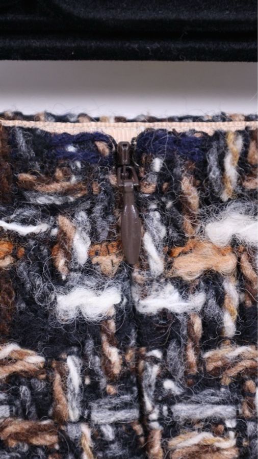 Chanel 16年罗马系列棕色粗花呢半裙-9