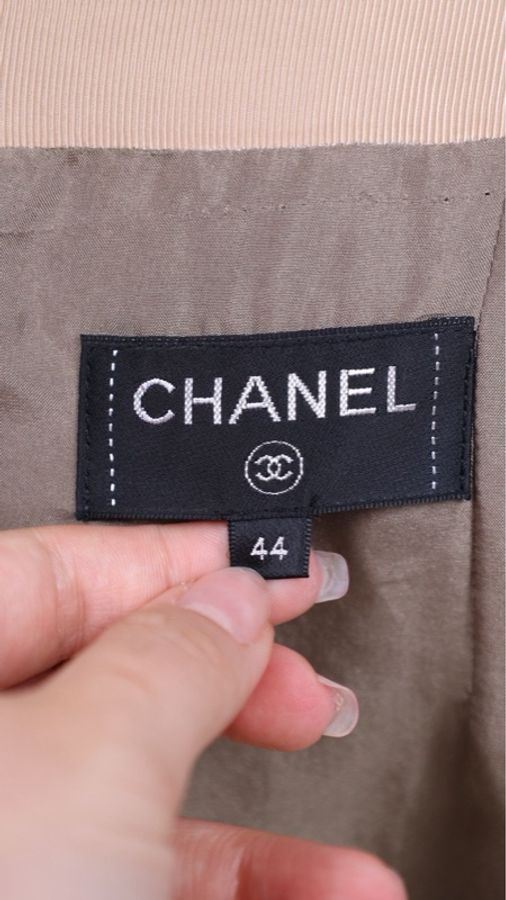 Chanel 16年罗马系列棕色粗花呢半裙-10