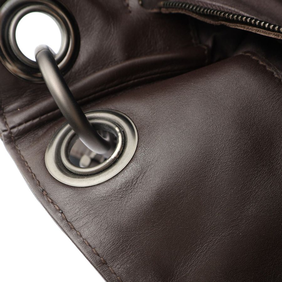 棕色 編織牛皮 黑色 帆布 Intrecciato 肩背包【BOTTEGA VENETA BV 寶緹嘉】 161623 V465C 2078-12