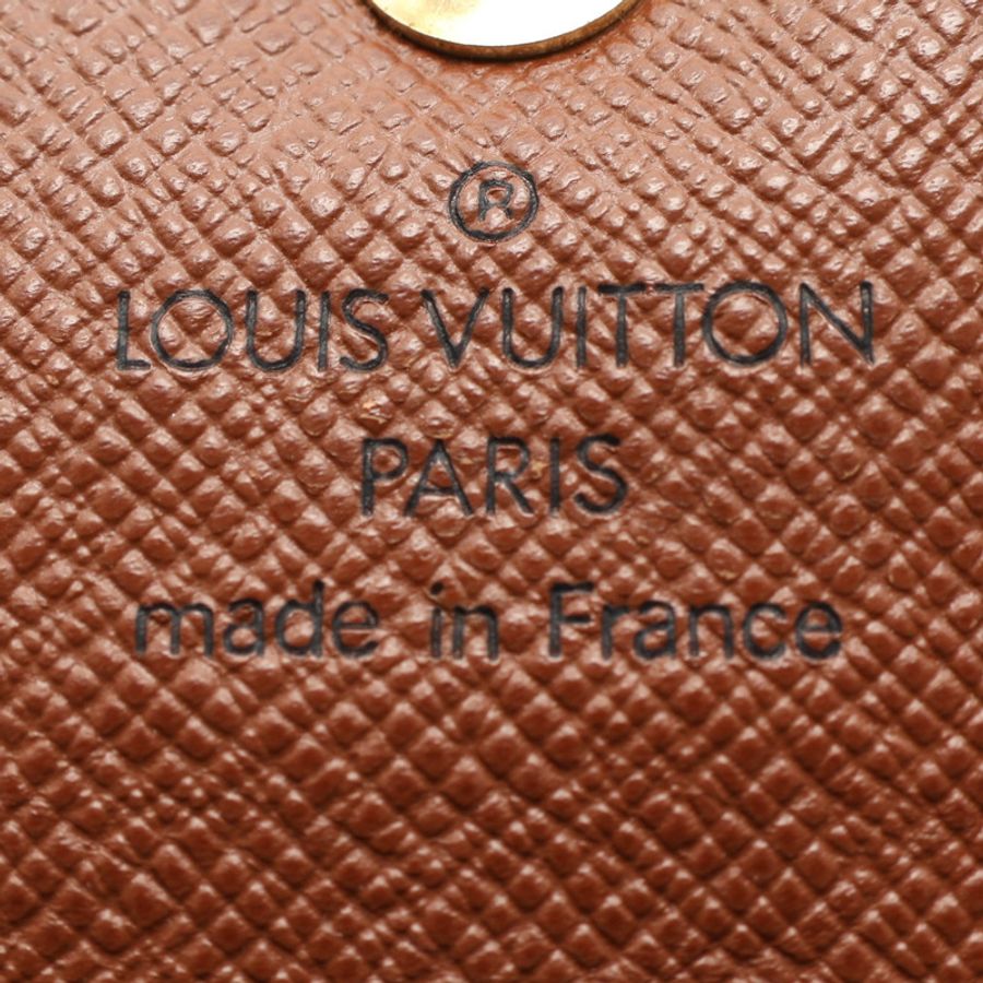 Alexandra 扣式中夾 棕色 原花帆布【LOUIS VUITTON LV 路易威登】 M60047-7