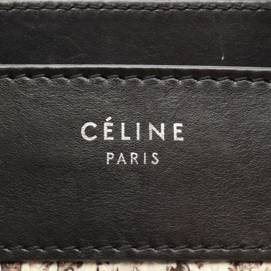 CELINE 賽琳 Micro Luggage 手提包 黑/白色 牛皮-3
