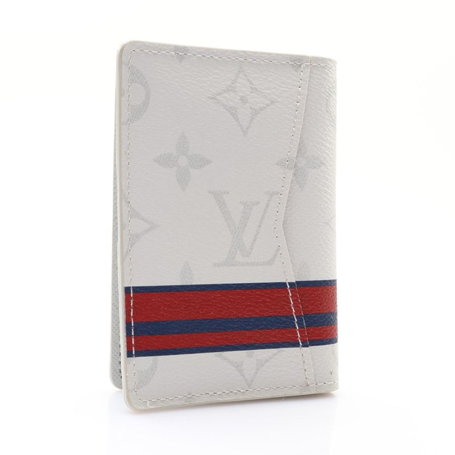 LOUIS VUITTON LV 路易威登 Pocket Organizer 名片夾 白色 原花帆布 M61677-1