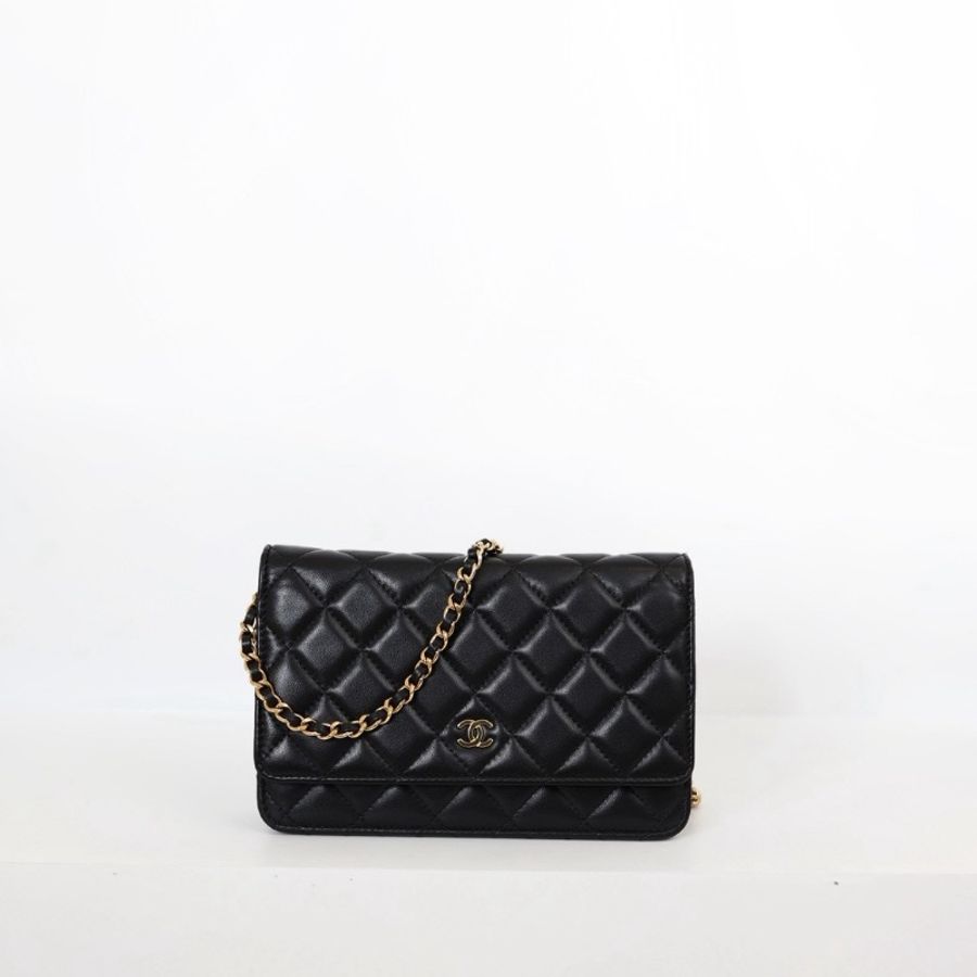 二手Chanel Woc 黑金羊/芯片款-3