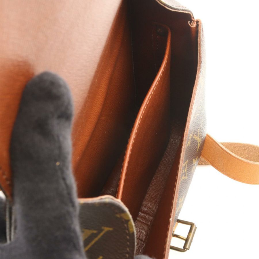 路易威登 Cartouchiere MM 單肩斜背包 M51253 Monogram 帆布 二手-2
