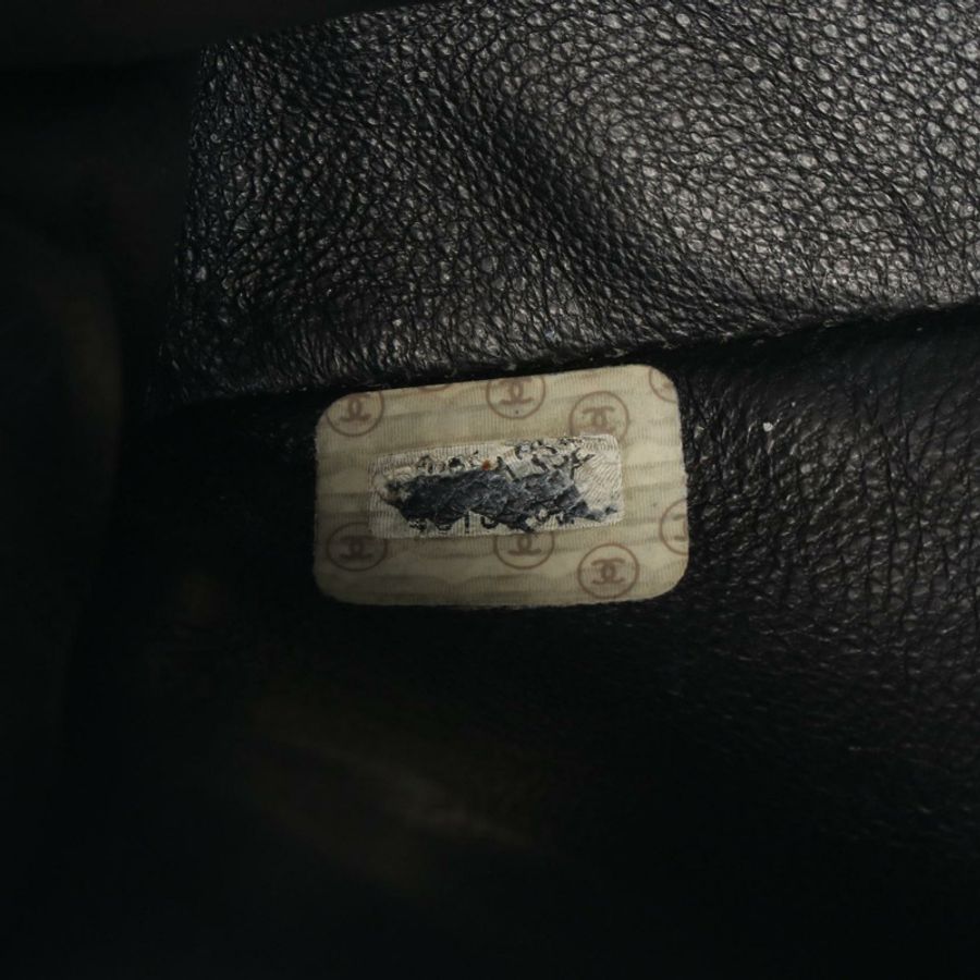 香奈兒 (CHANEL) Matelasse 雙面單肩背包/手提包,羊皮材質,黑色,二手,CC標誌-5