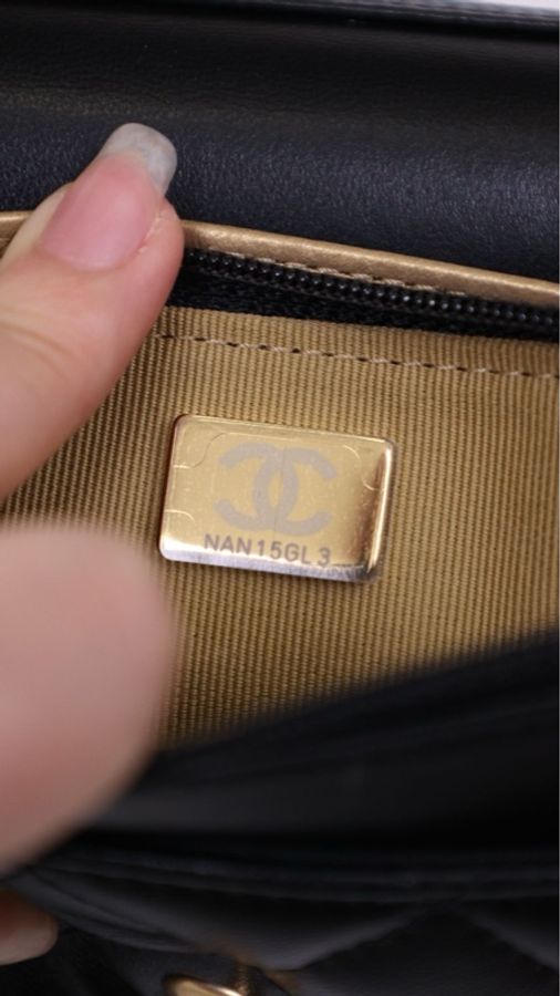 Chanel 23K小羊皮金球woc发财包-7