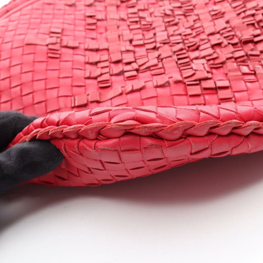BOTTEGA VENETA Intrecciato Hobo 手提包,粉紅色/紅色,二手女款真皮包-9