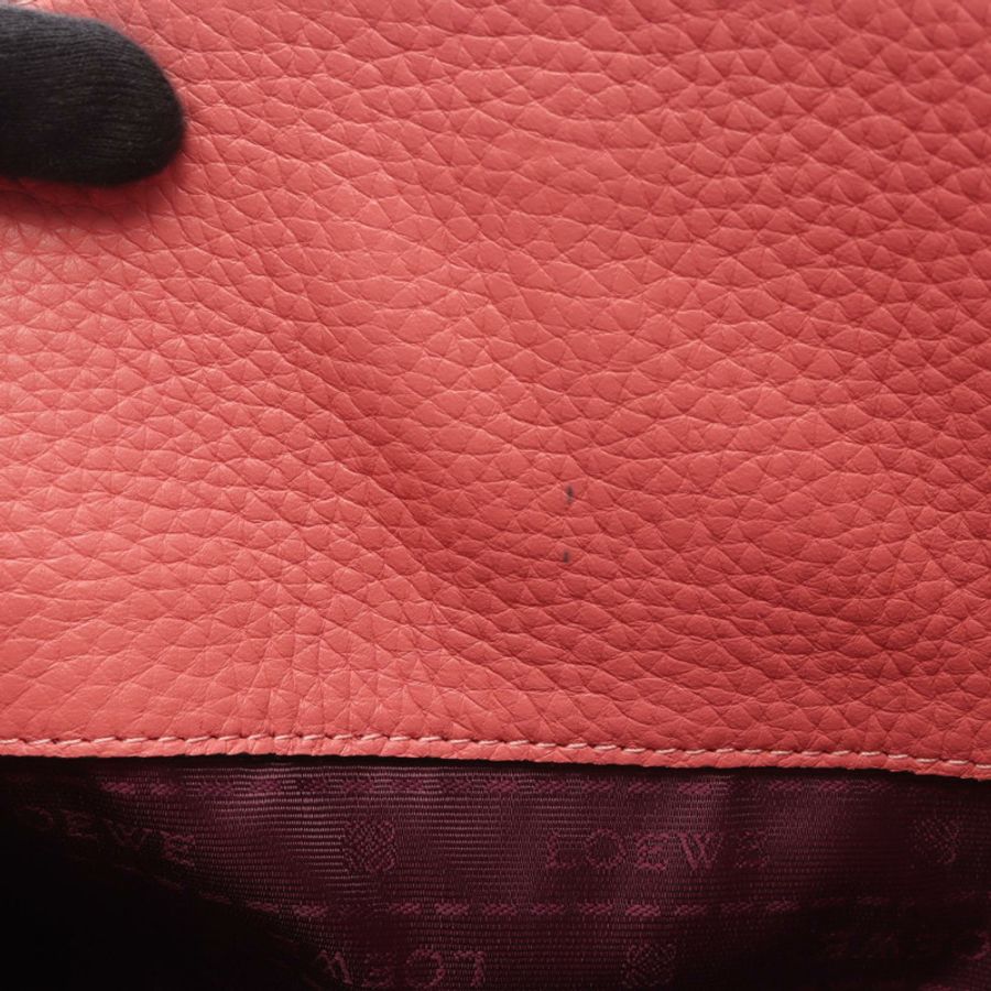 LOEWE Alamo 32 手提包,粉紅色皮革,銀色五金,二手女款-9