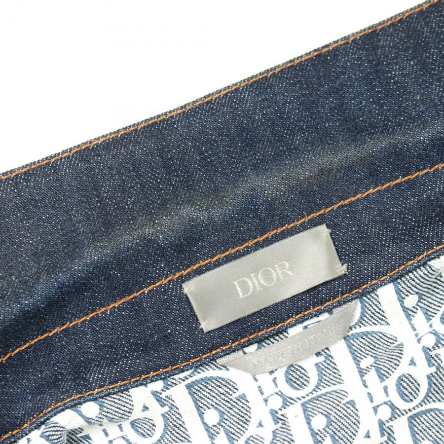 Christian Dior Oblique 牛仔夾克 #44 棉質海軍藍 二手 男款-4