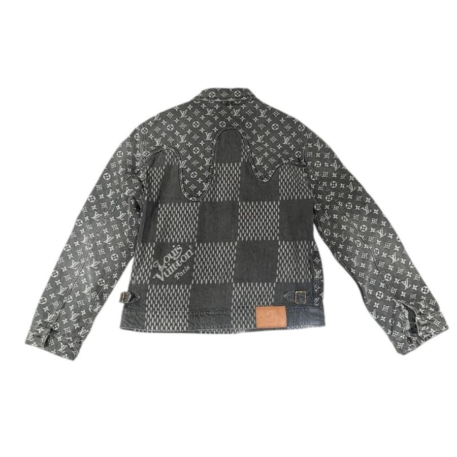LOUIS VUITTON 路易威登 x NIGO 灰色拼接牛仔外套 純棉 灰色 50-2