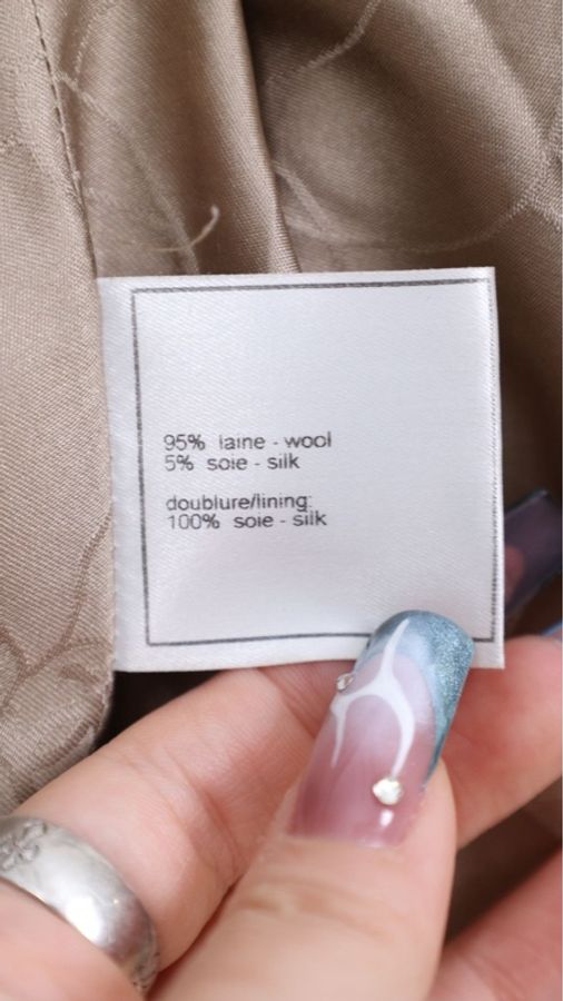 Chanel 01年棕色粗花呢金扣上衣外套-18