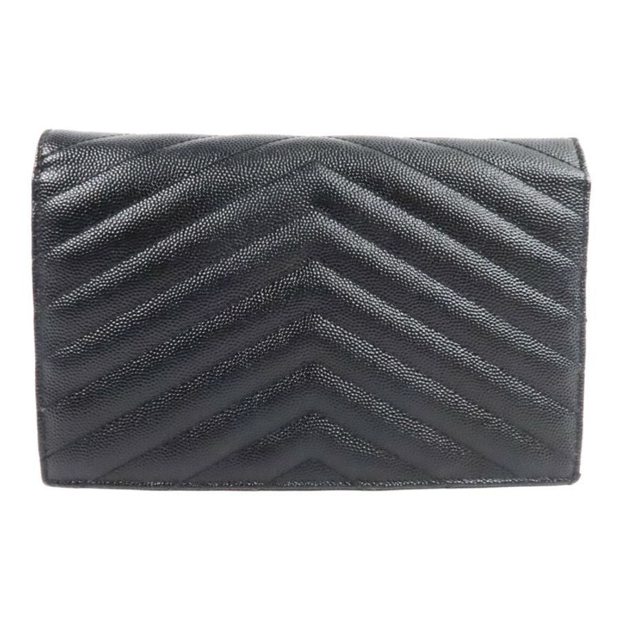 SAINT LAURENT 牛皮皮革Cassandre Envelope Chain Wallet鏈帶肩背袋-1