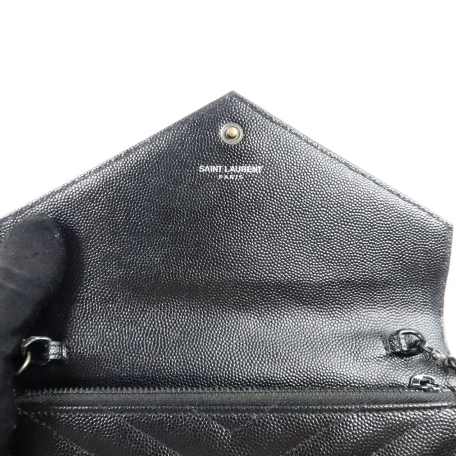 SAINT LAURENT 牛皮皮革Cassandre Envelope Chain Wallet鏈帶肩背袋-14