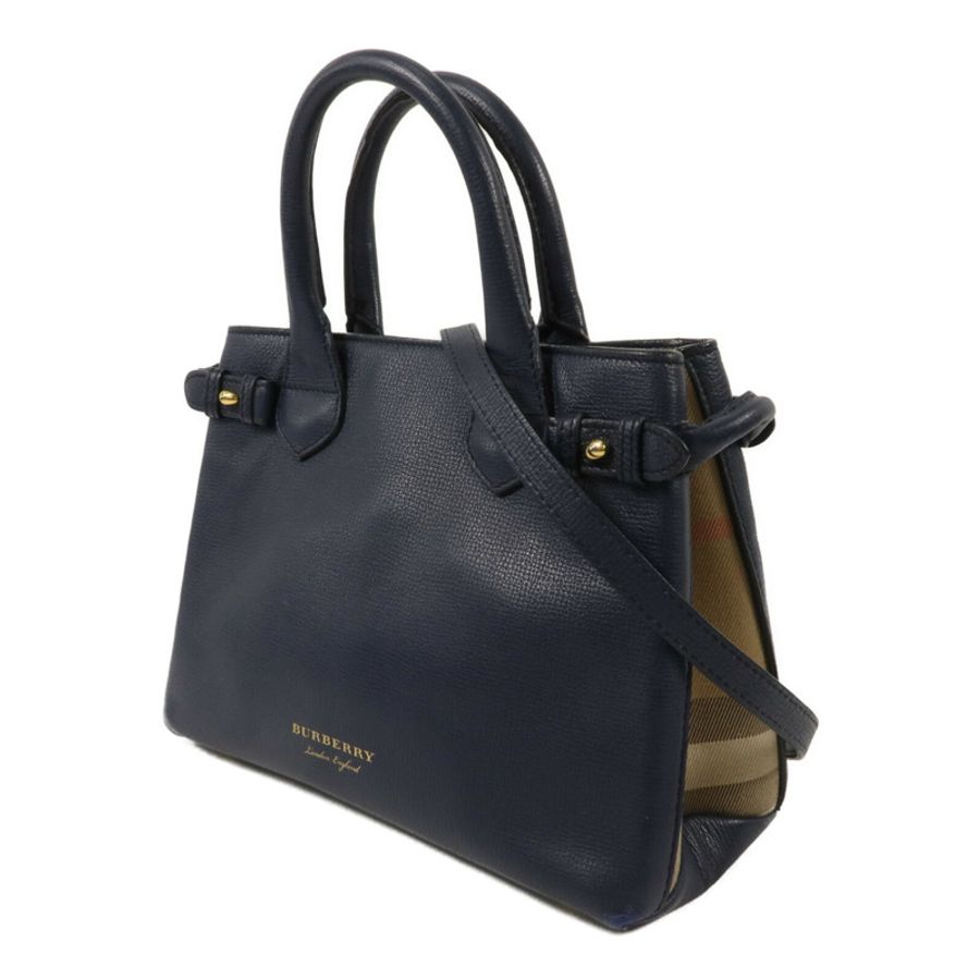 BURBERRY 牛皮皮革2 Way Bag手挽肩背兩用袋-1