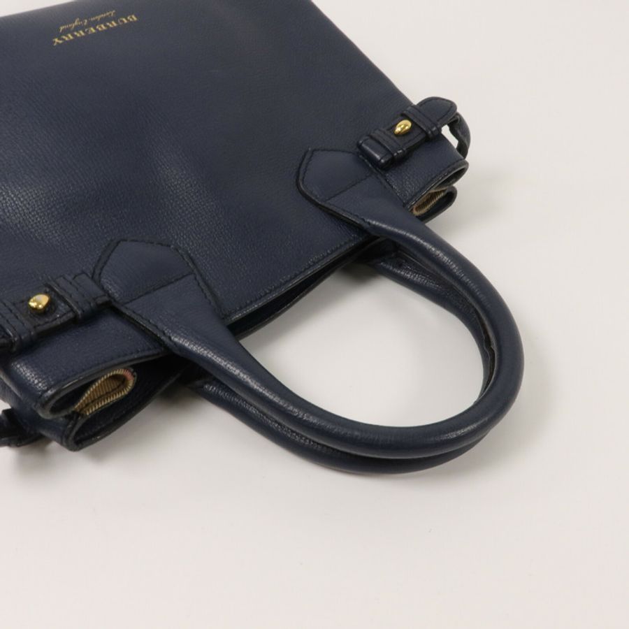 BURBERRY 牛皮皮革2 Way Bag手挽肩背兩用袋-7