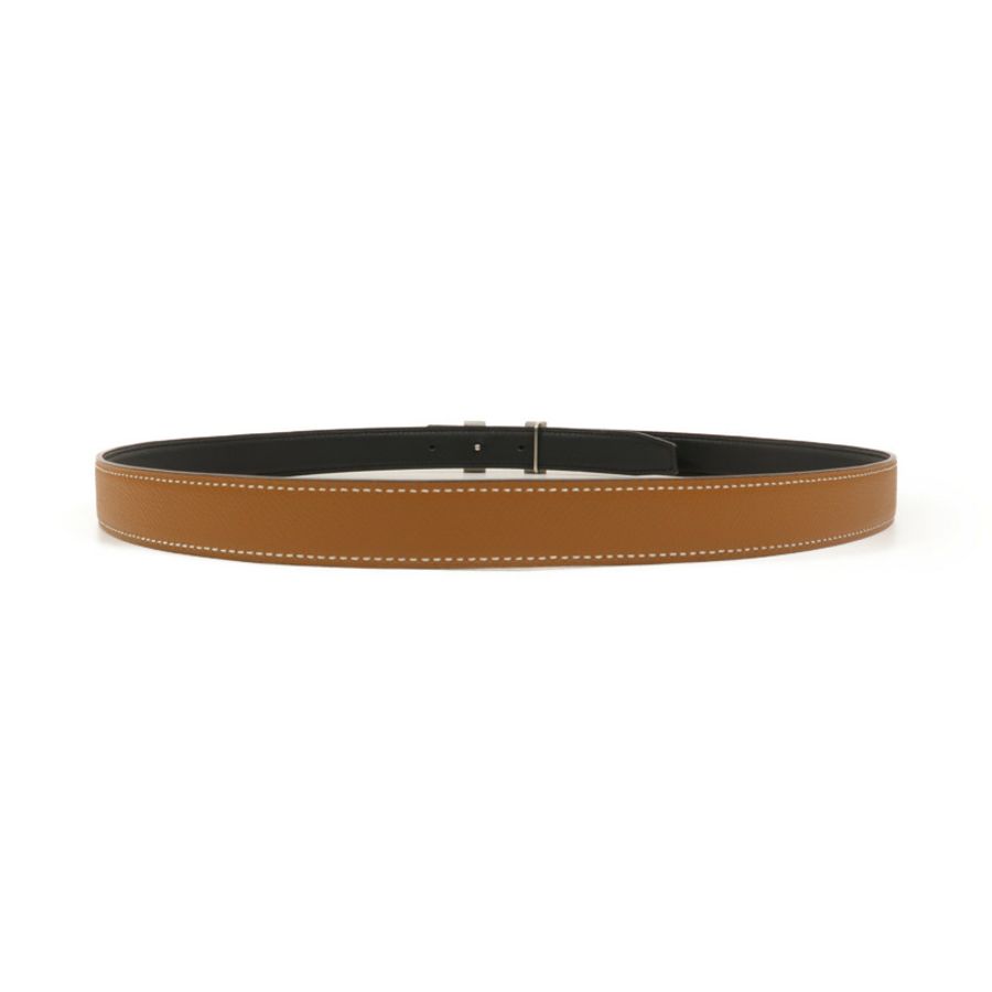 HERMES Epsom皮革H Belt Buckle & Reversible Belt 95cm皮帶Gold/Noir-1